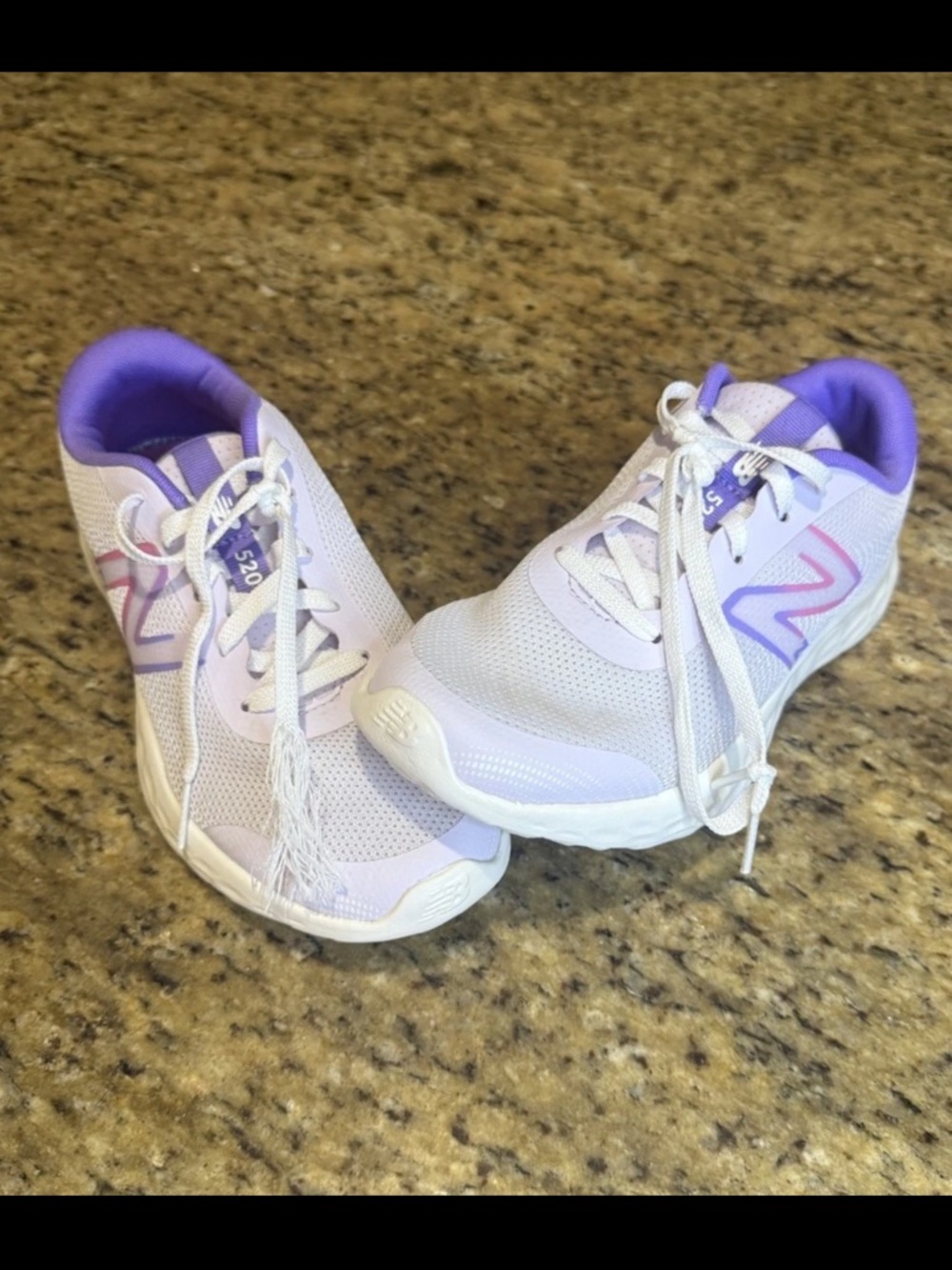 New Balance 520RK8 Lavender Running Shoes Girls 3.5
